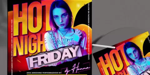 Hot Night Party Free Instagram Banner Template