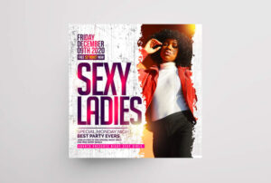Ladies Club Party Free PSD Flyer Template