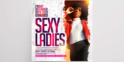 Ladies Club Party Free PSD Flyer Template
