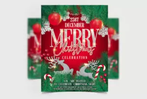 Merry Christmas Free PSD Flyer Template