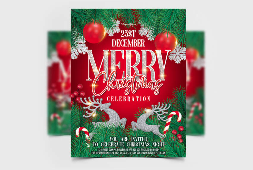 Merry Christmas Free PSD Flyer Template PSDFlyer