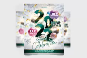 New Year 2022 Free PSD Flyer Template