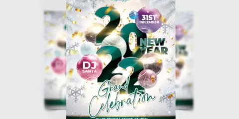 New Year 2022 Free PSD Flyer Template