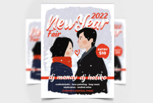 New Year Fair 2022 Free PSD Flyer Template