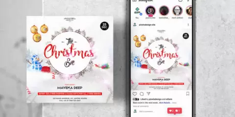 The Christmas Eve Free Instagram Post Banner