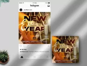 The New Year Vibe Free Instagram Banner Template