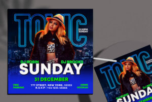 Toxic Party Free Instagram Banner (PSD)
