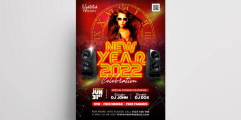Urban NYE Club Party Free PSD Flyer Template