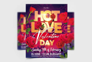 Valentine Day Party Free PSD Flyer Template