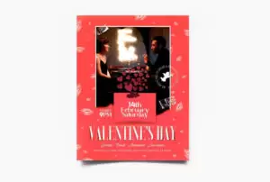 Valentine's Day Sale Event Free PSD Flyer Template