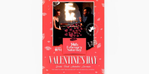 Valentine's Day Sale Event Free PSD Flyer Template