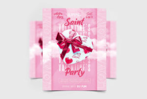 Valentine’s Party Free PSD Flyer Template