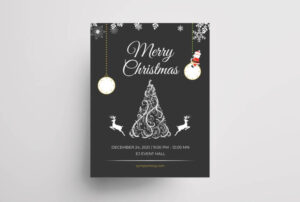 Vintage Merry Christmas Free PSD Flyer Template