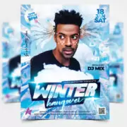 Winter Hangover Party Free PSD Flyer Template