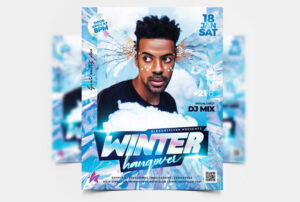 Winter Hangover Party Free PSD Flyer Template