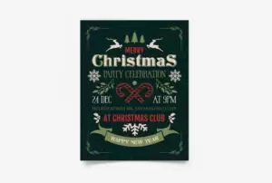X-Mas Celebration Invitation Free PSD Flyer Template