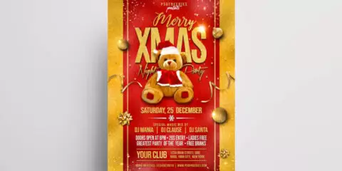 X-Mas Toys Sale Free PSD Flyer Template