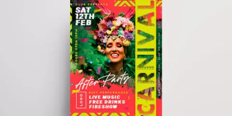 Carnival After Party Free PSD Flyer Template