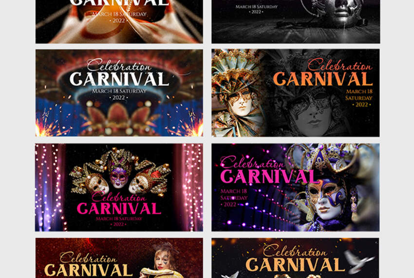 Carnival Events Free Facebook Banners Set