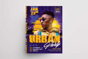 Free Urban Music Party PSD Flyer Template