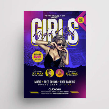 Mardi Gras Party PSD Free Flyer Template - PSDFlyer