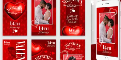 St. Valentine's Day Free Instagram Stories Banners (PSD)