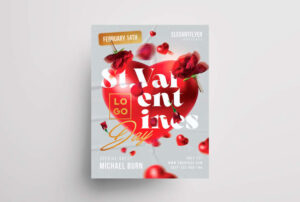 St. Valentines Free PSD Flyer Template