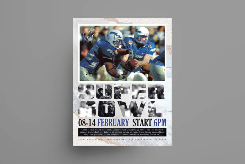 Super Bowl Free PSD Flyer Template