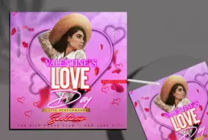 Valentine's Day Party Free Instagram Post Template