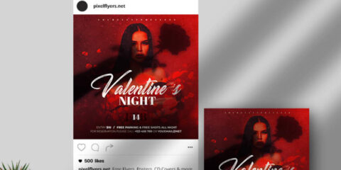 Valentine’s Glamour Night Free Instagram Banner