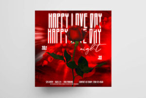 Valentine’s Red Party Free Instagram Banner