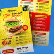 2-Sided Food Menu Free PSD Template