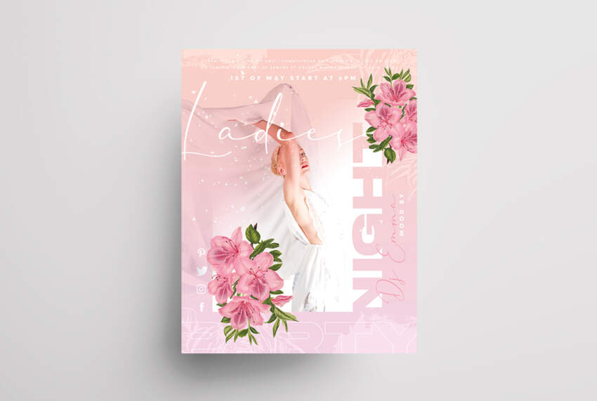 Elegant Ladies Party Free PSD Flyer Template