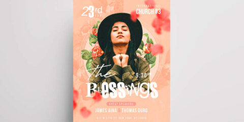 Floral Vibe Event Free PSD Flyer Template