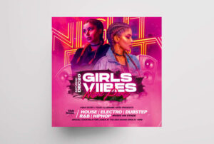 Ladies Vibe Party Free PSD Flyer Template
