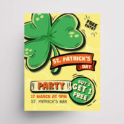 Minimalistic St. Patrick's Event Free PSD Flyer Template
