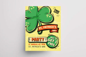 Minimalistic St. Patrick's Event Free PSD Flyer Template