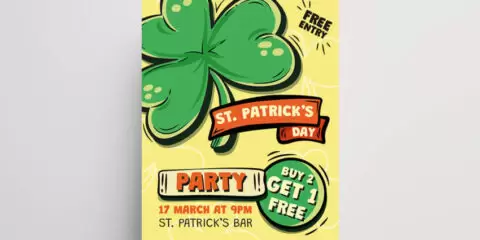 Minimalistic St. Patrick's Event Free PSD Flyer Template