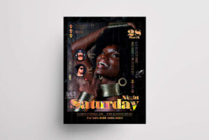 Saturday Vibe Party Free PSD Flyer Template