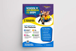 School Admission Open Free PSD Flyer Template