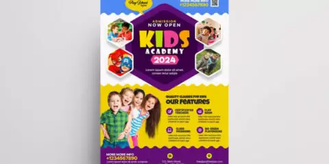 School Educational Admission Free PSD Flyer Template