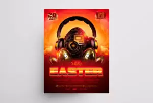 Urban Easter DJ Party Free PSD Flyer Template