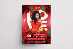 Valentine's Event Party Free PSD Flyer Template