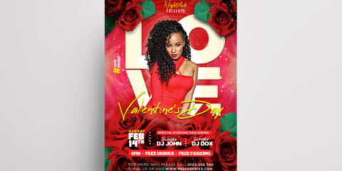 Valentine's Event Party Free PSD Flyer Template