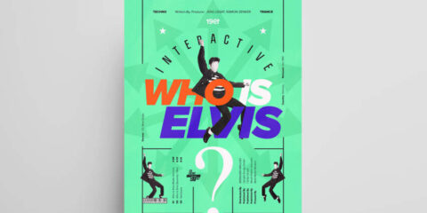 Who is Elvis Free PSD Flyer Template