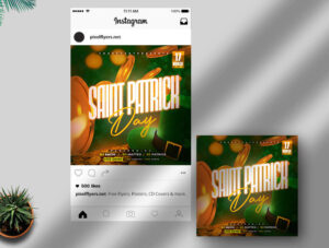 2022 St.Patrick’s Day Free PSD Instagram Banner