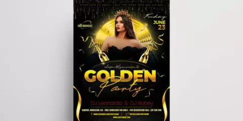 Black & Gold Luxury Free PSD Flyer Template