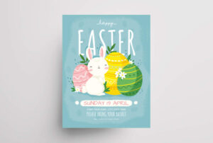 Cute Easter Event Free PSD Flyer Template