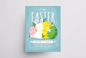 Cute Easter Event Free PSD Flyer Template