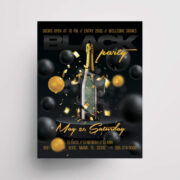 Elegant Black Party Free PSD Flyer Template